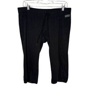Soffe Vintage 90's Black Super Cropped Drawstring Pants Size Large